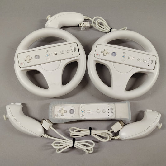 Lot of 3 Nintendo Wii Controller W/Nunchuks