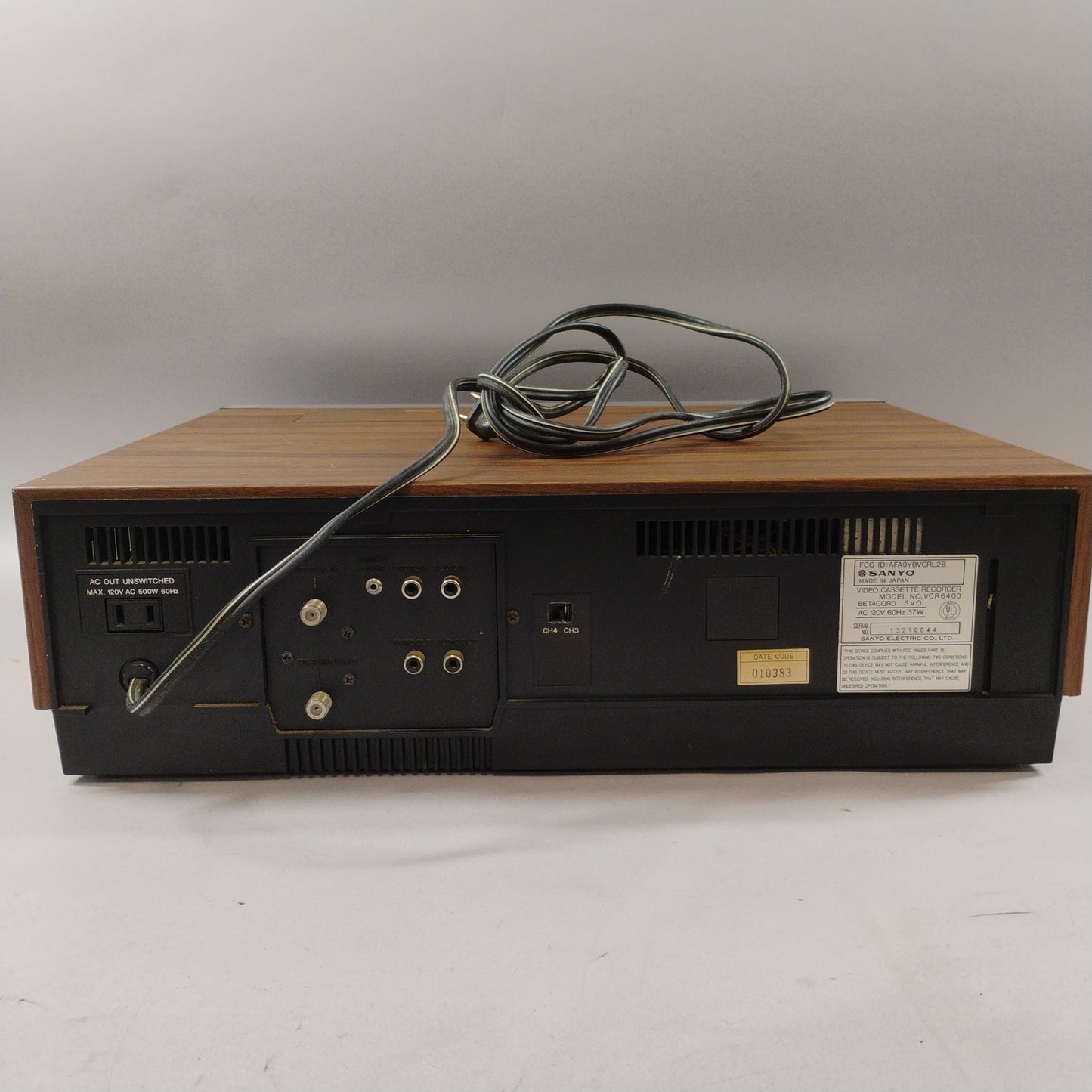 Sanyo VCR 6400 Video Cassette Recorder