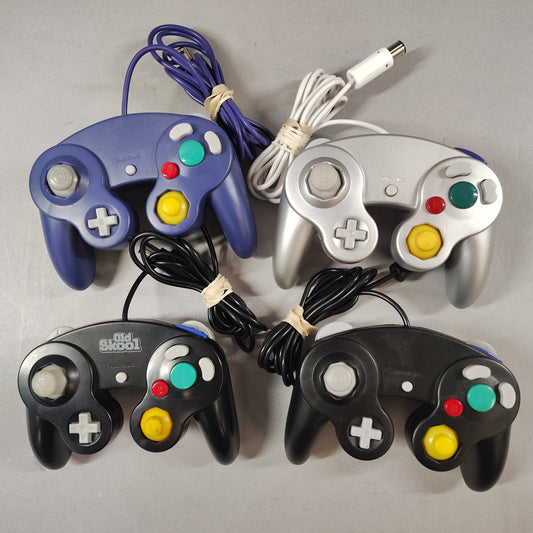 Used Lot of 4 Nintendo GameCube Wired Controllers