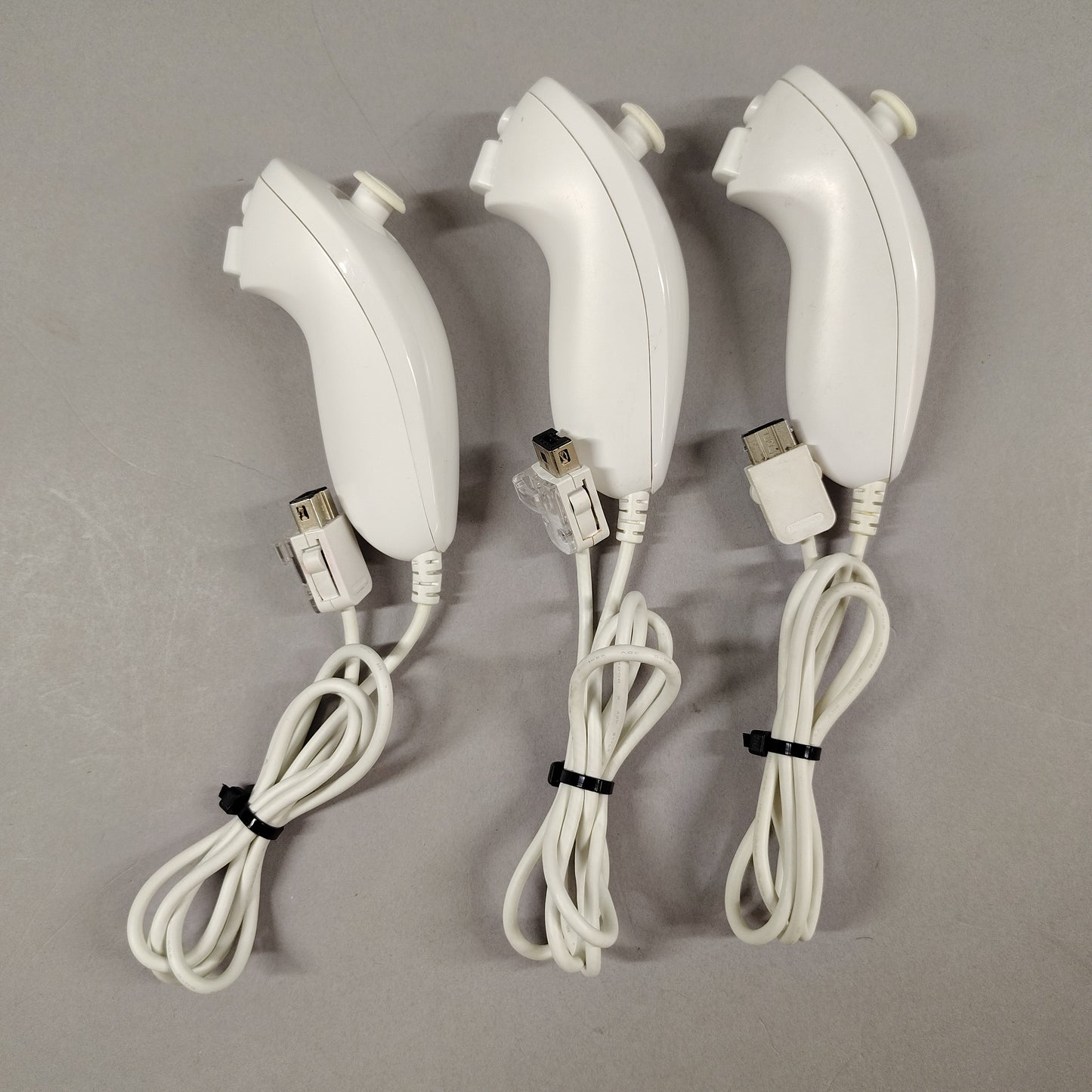 Lot of 3 Nintendo Wii Controller W/Nunchuks