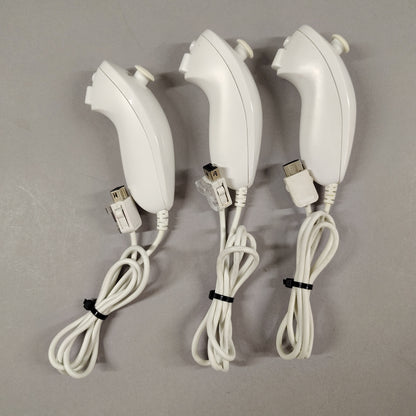 Lot of 3 Nintendo Wii Controller W/Nunchuks