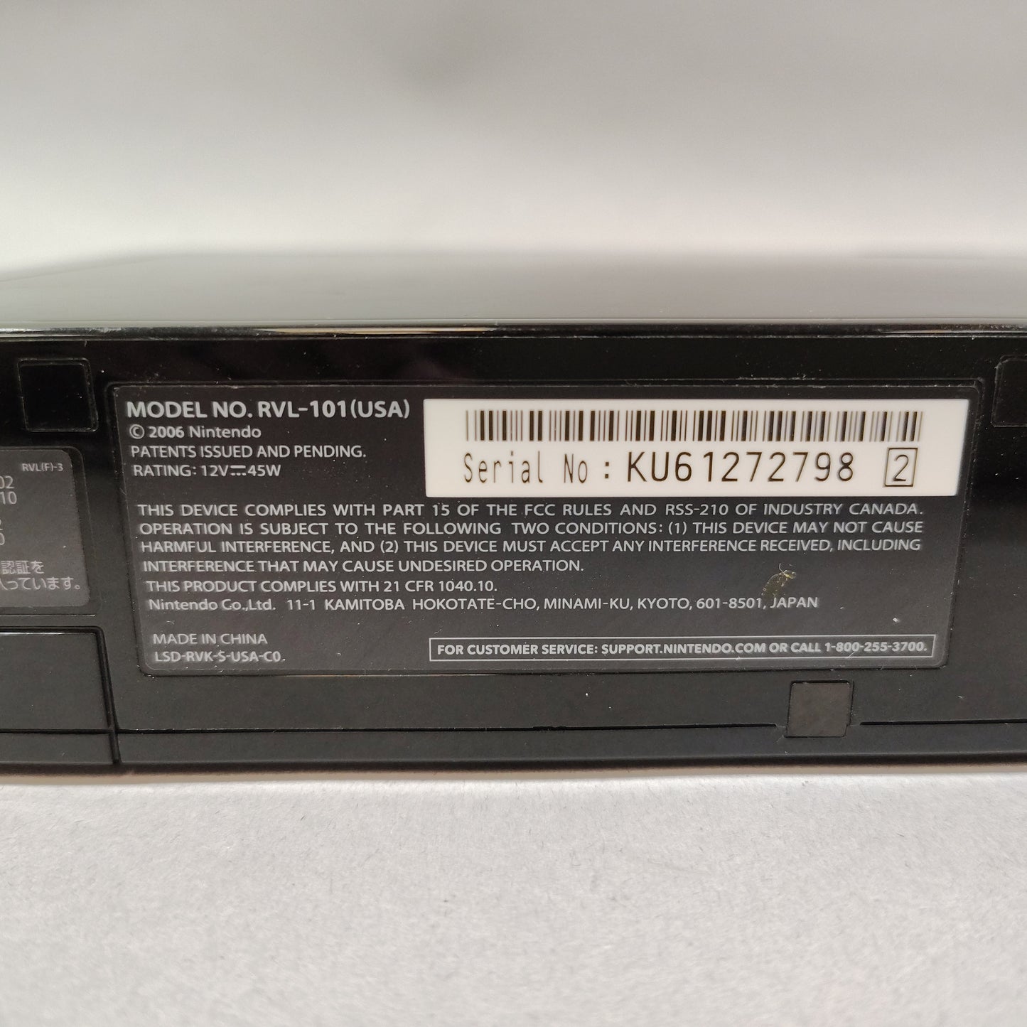 Lot of 2 Nintendo Wii Black & White