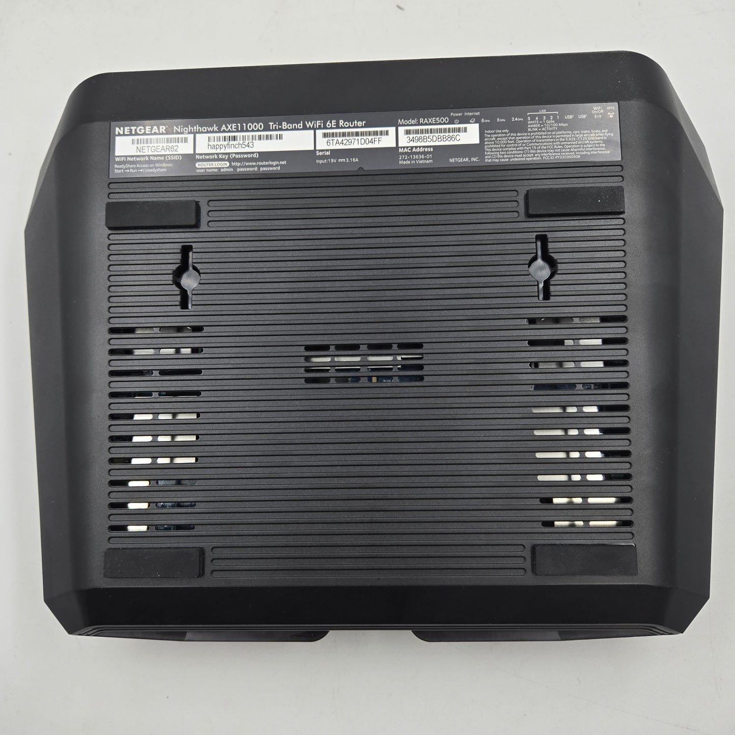 Netgear Nighthawk  Router AXE 11000 (No Power Adapter)
