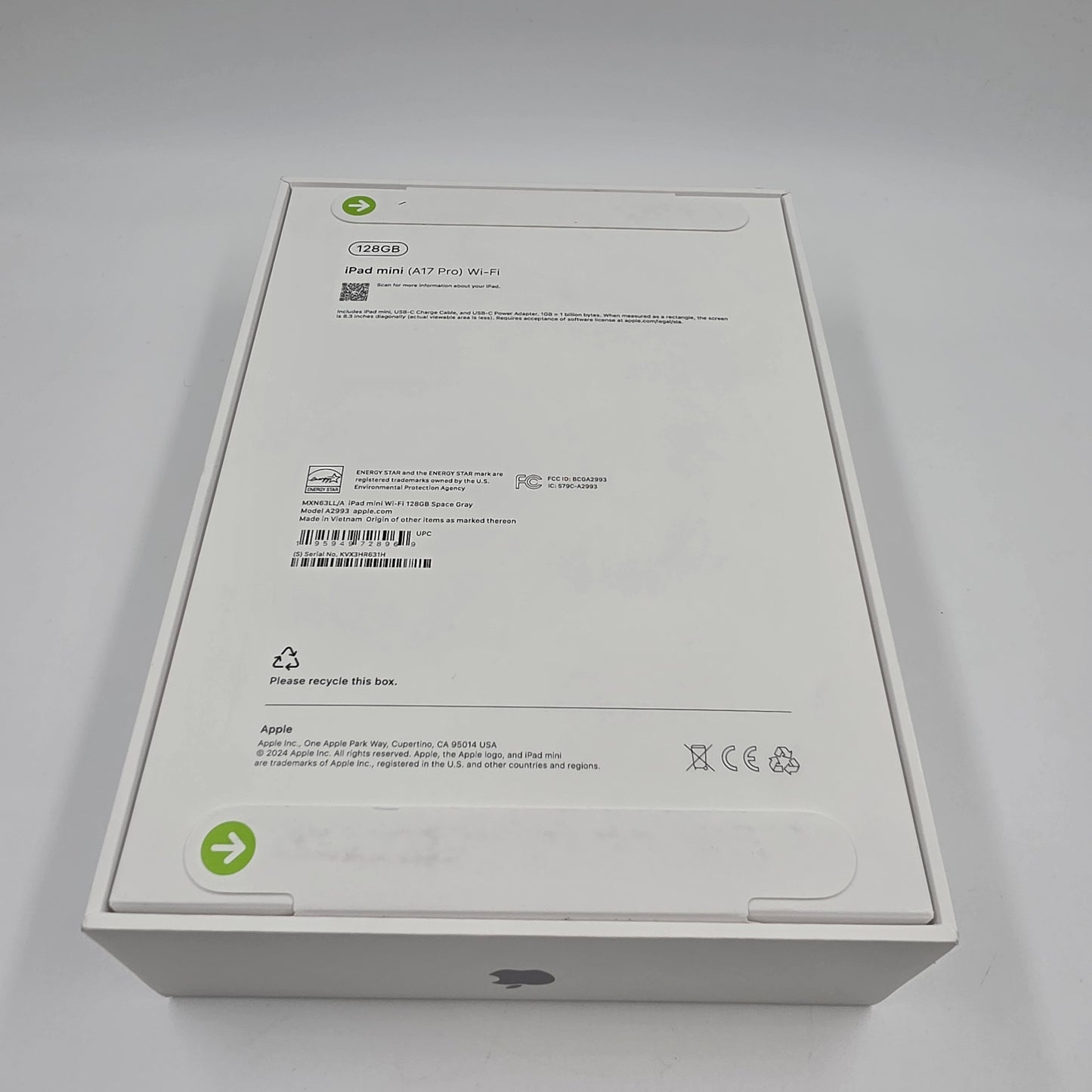 New WiFi Only Apple iPad Mini (A17 Pro) 128GB Space Gray MXN63LL/A