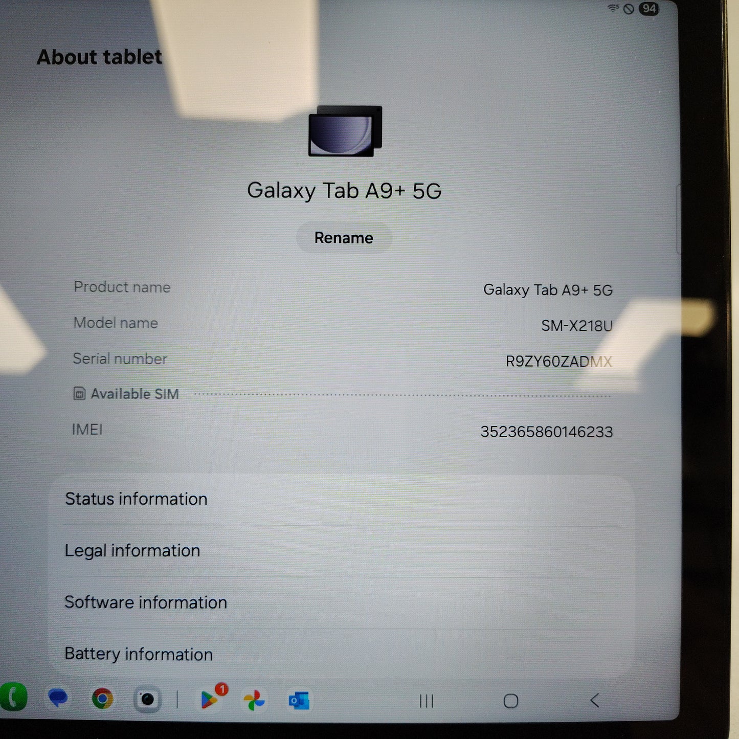 T-Mobile Samsung Galaxy Tab A9+ 9.7" 64GB Black SM-X218U