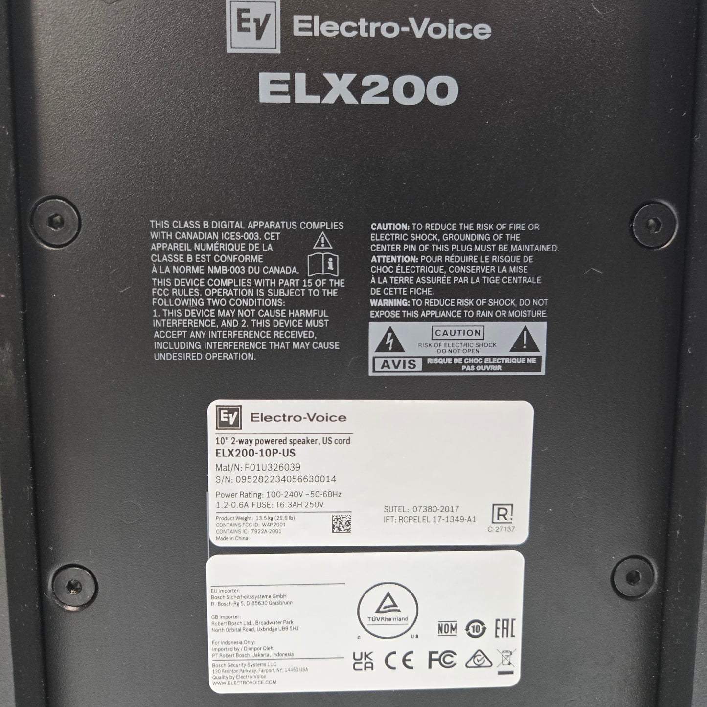 Electro-Voice ELX200 Powered Subwoofer Black F01U326039