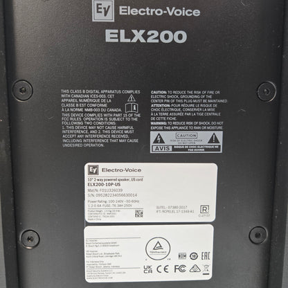 Electro-Voice ELX200 Powered Subwoofer Black F01U326039