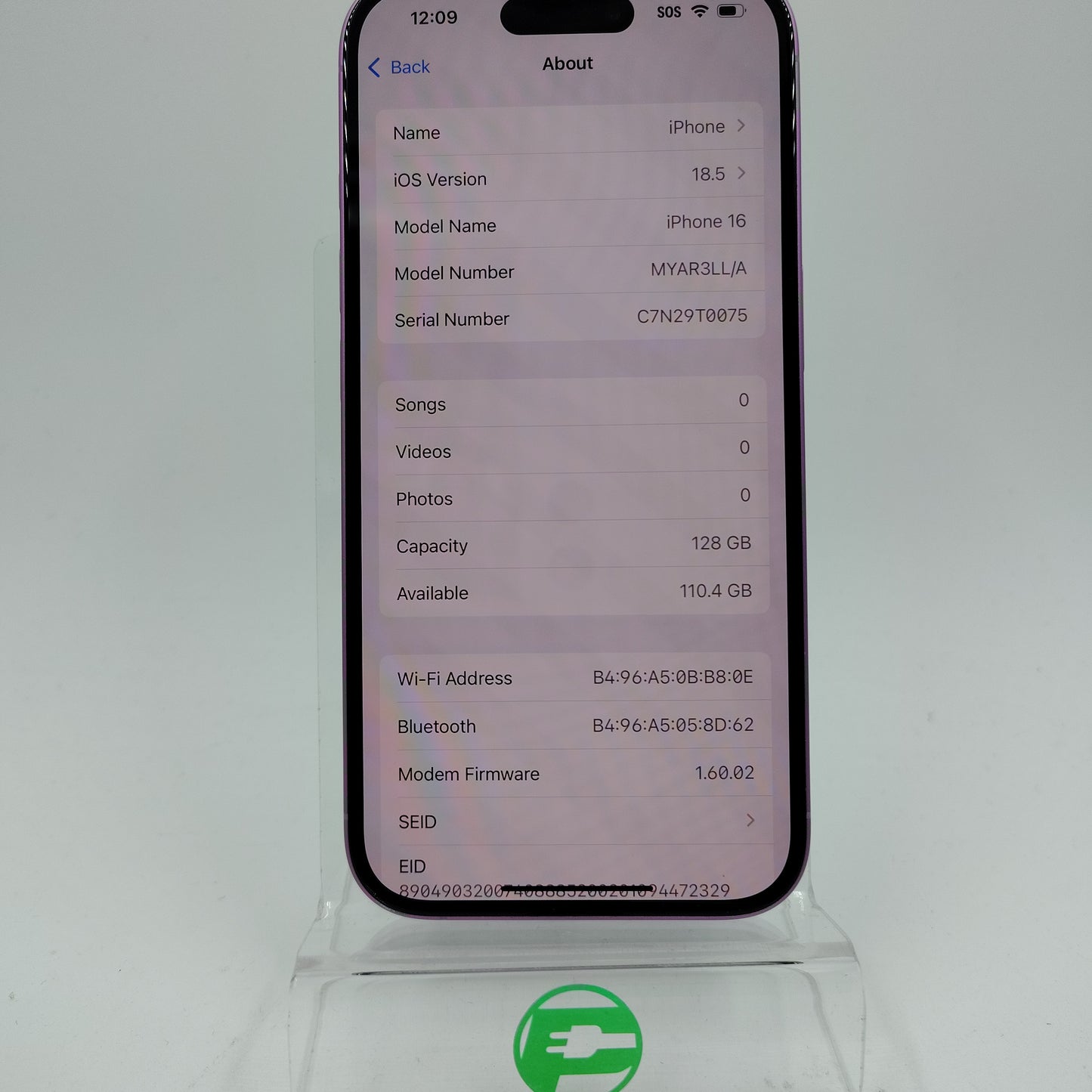 T-Mobile Apple iPhone 16 128GB Pink MYAR3LL/A