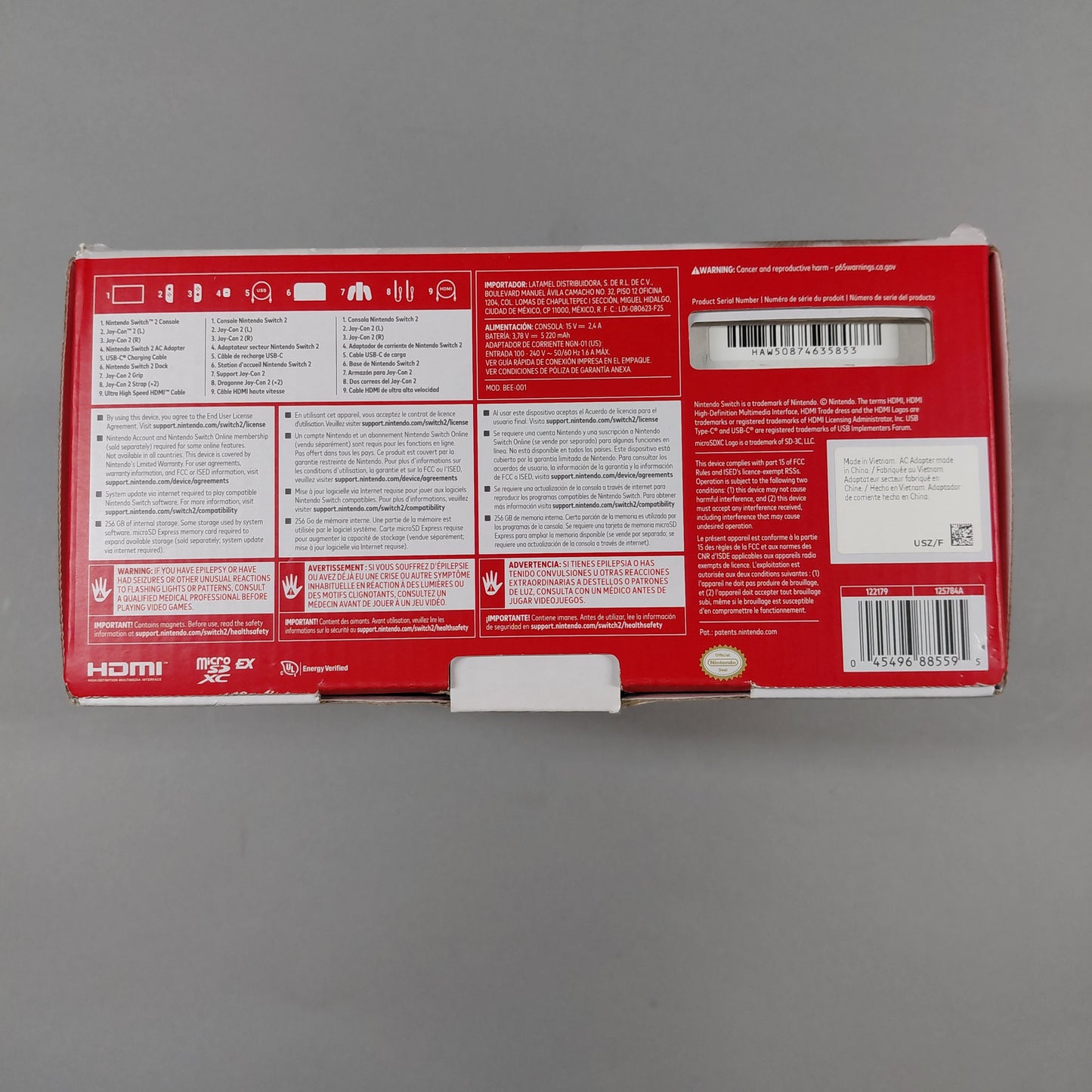 Nintendo Switch 2 BEE‑001 Black W/DonkeyKong Bananza, Super Mario Party & Camera