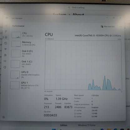 Acer Nitro 5 AN515-55-53AG 16" i5-10300H 64GB RAM 1TB SSD GeForce GTX 1650