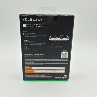New Western Digital WD Portable BLACK P10 Game Drive 2TB SATA 2.5" External SSD