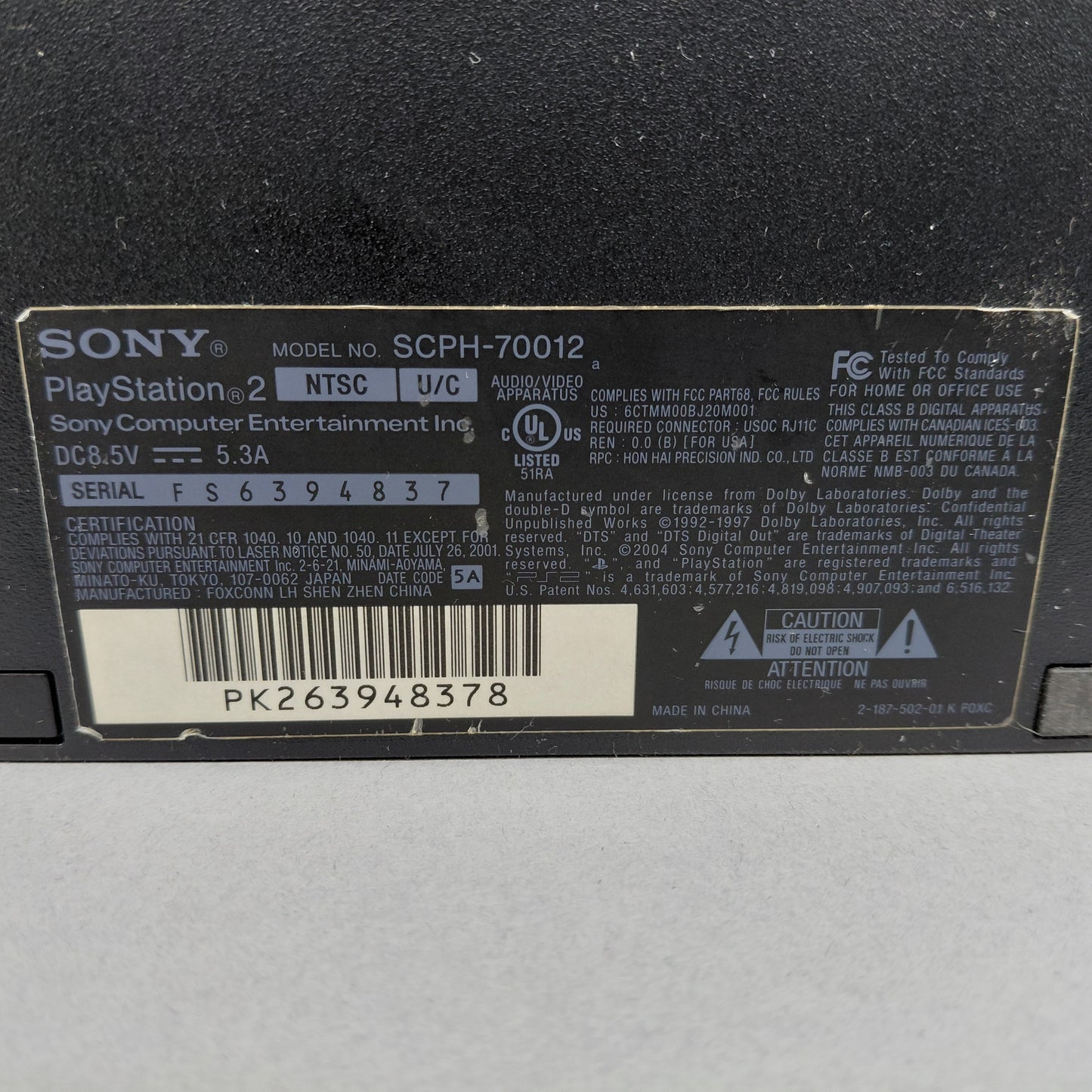 Sony PlayStation 2 Slim PS2 8MB Black Console Gaming System SCPH-70012