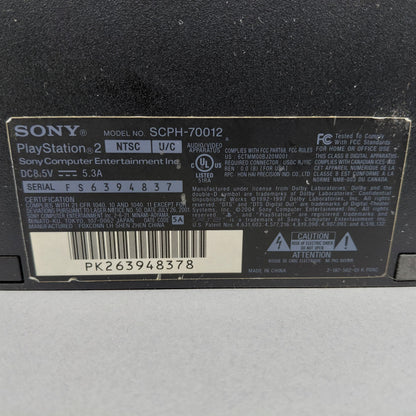 Sony PlayStation 2 Slim PS2 8MB Black Console Gaming System SCPH-70012