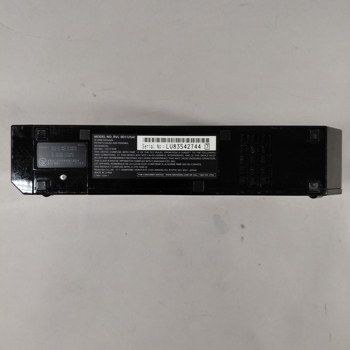 Nintendo Wii Video Game Console RVL-001 Black