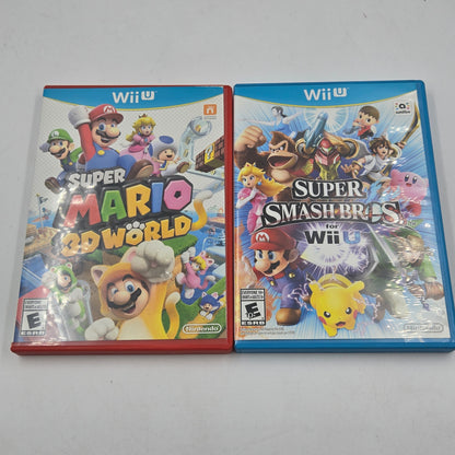 Lot of 2 Nintendo Wii U Games (Super Smash Bros, Super Mario 3d World)