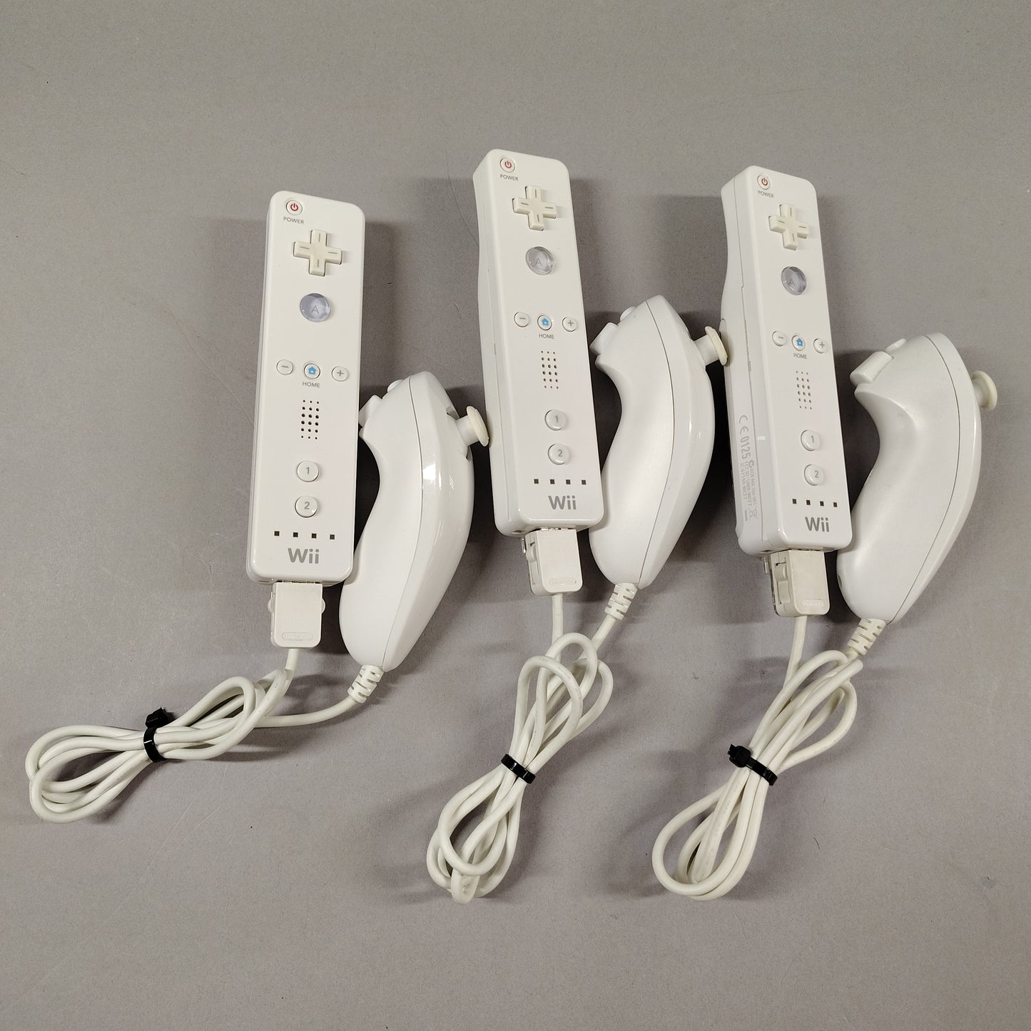 Lot of 3 Nintendo Wii Controller W/Nunchuks