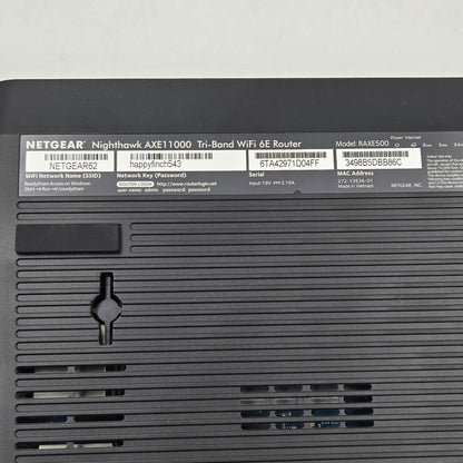 Netgear Nighthawk  Router AXE 11000 (No Power Adapter)