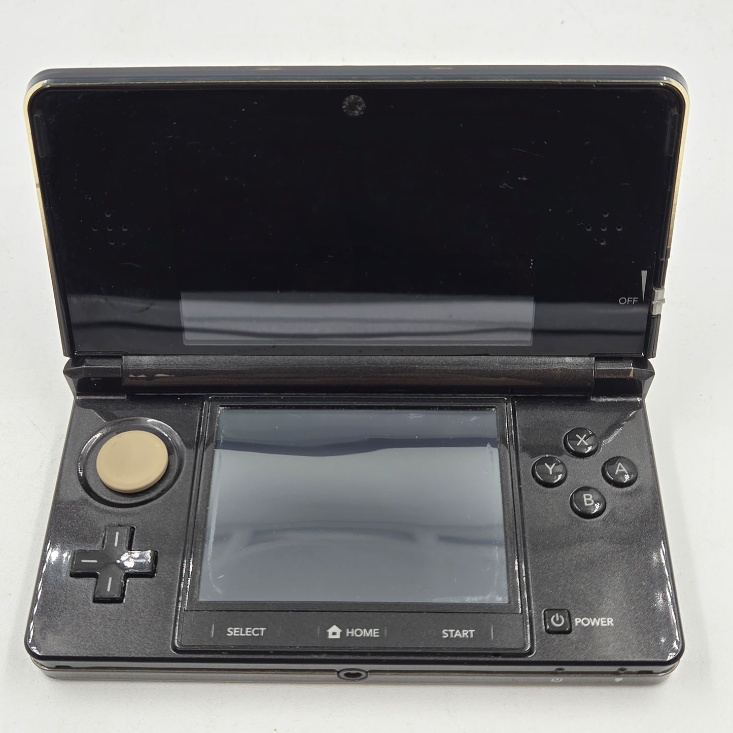 Nintendo 3DS Handheld Game Console CTR-001 Clear Black Missing Backplate