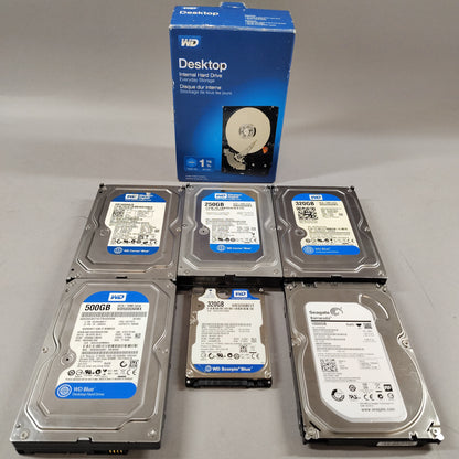 Lot of 7 Western Digital WD HDD