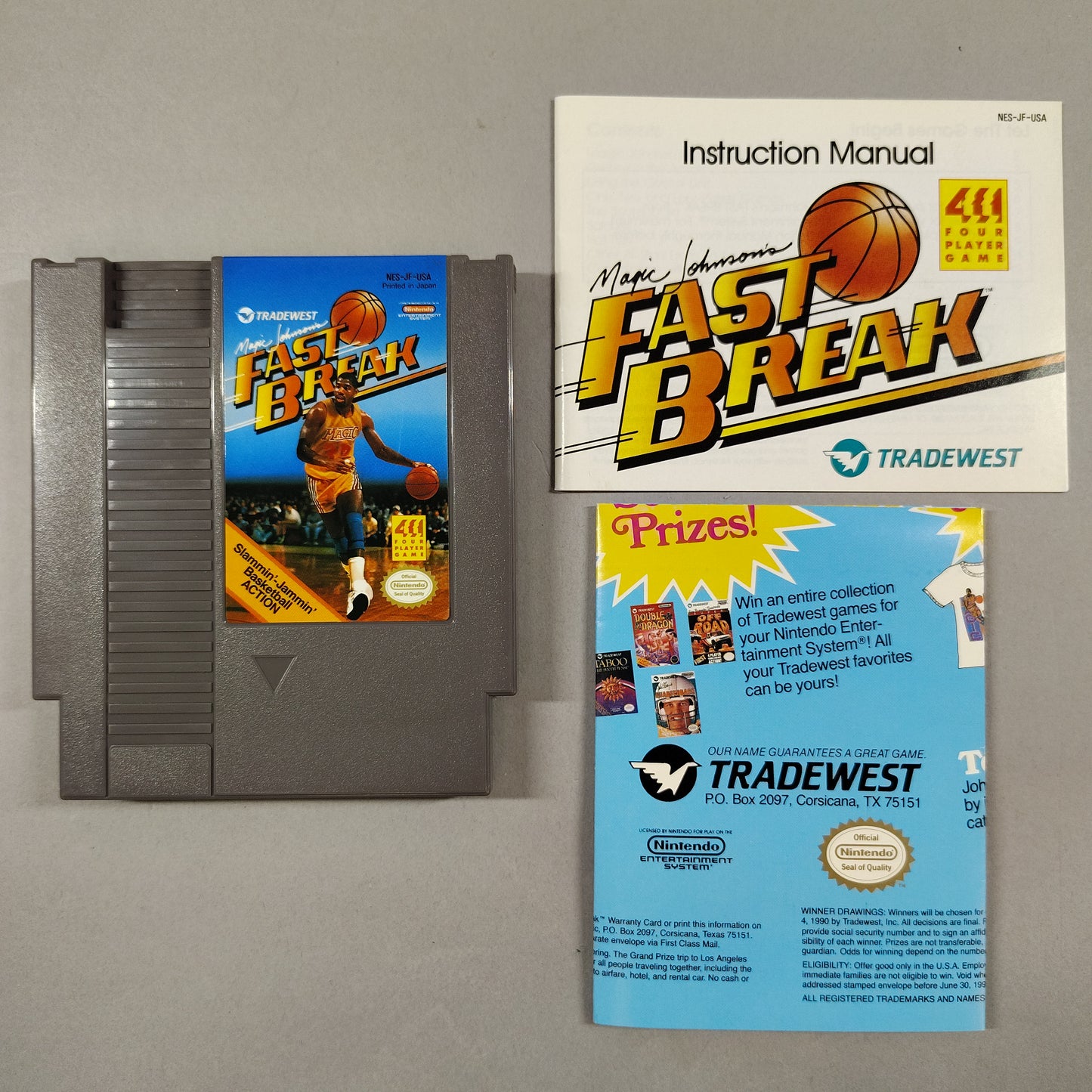 Nintendo Entertainment System NES Video Game Console NES-001 Gray