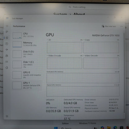 Acer Nitro 5 AN515-55-53AG 16" i5-10300H 64GB RAM 1TB SSD GeForce GTX 1650