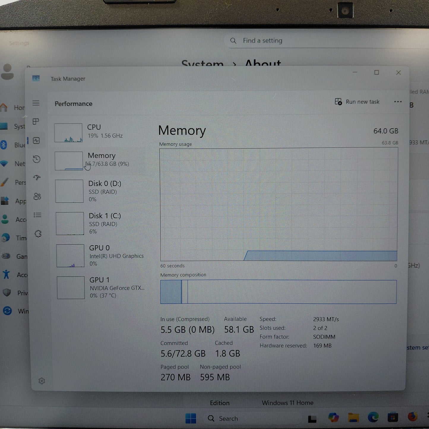 Acer Nitro 5 AN515-55-53AG 16" i5-10300H 64GB RAM 1TB SSD GeForce GTX 1650