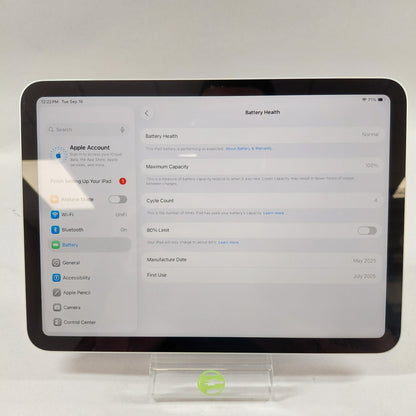 WiFi Only Apple iPad 11" (A16) 128GB 18.7 Silver MD3Y4LL/A