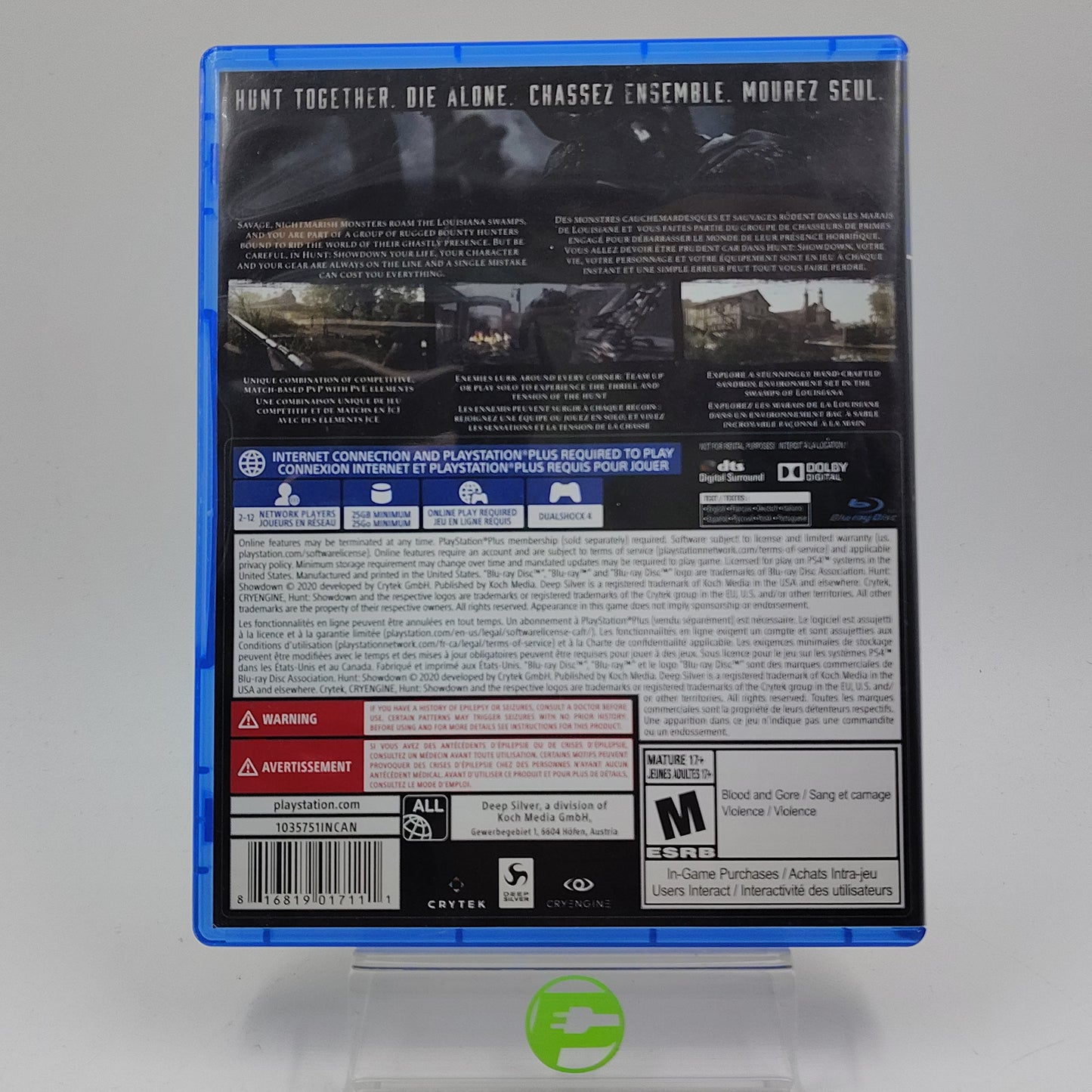 Hunt: Showdown (Sony PlayStation 4 PS4, 2018)