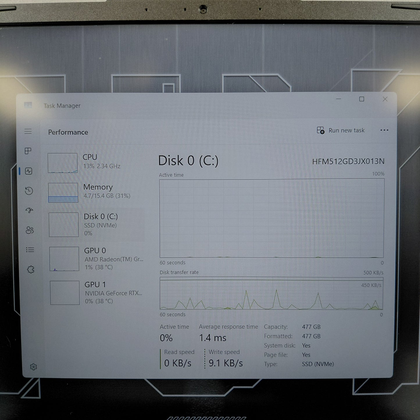 Asus TUF A15 16" Ryzen 5 5600H 3.3GHz 16GB RAM 500GB SSD GeForce RTX 3050 Ti