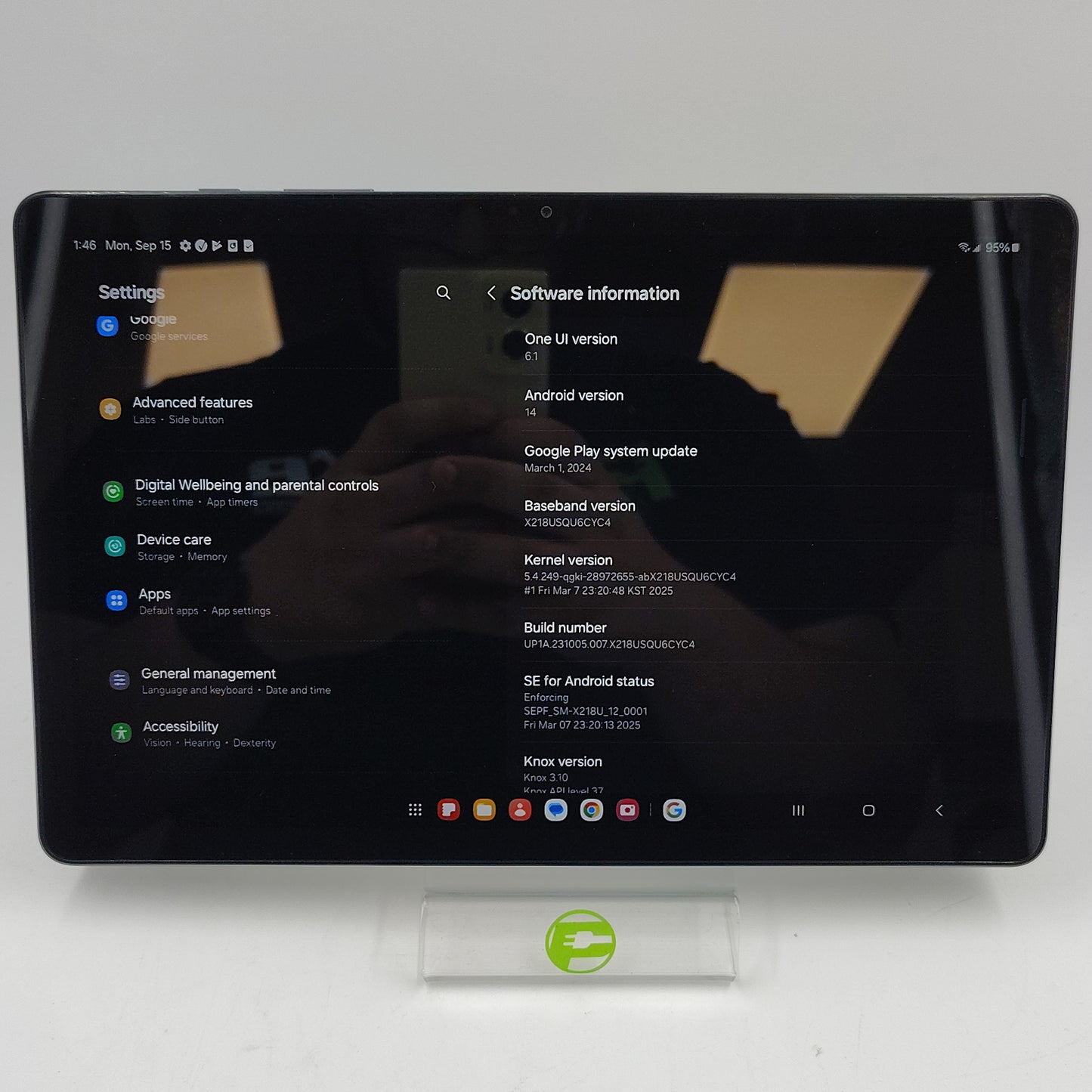 WiFi Only Samsung Tab a9 64GB Black