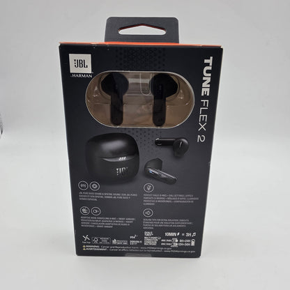 New JBL Tune Flex Noise Cancelling Wireless Earbuds  Black