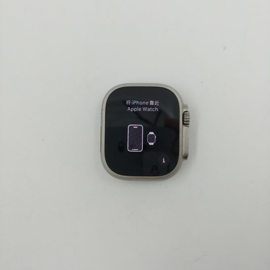 Unlocked Apple Watch Ultra 49MM Natural Titanium Stainless Steel Band A2622