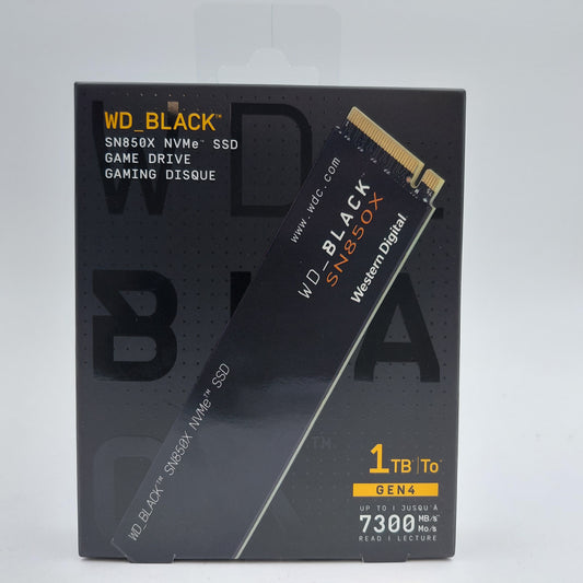 New Western Digital 2.5" Black SN850X 1TB eSATA III 6Gbps SSD