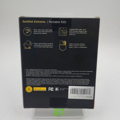New SanDisk Extreme 1TB Portable SSD