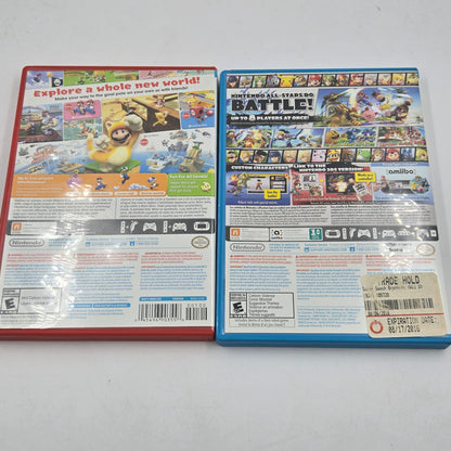 Lot of 2 Nintendo Wii U Games (Super Smash Bros, Super Mario 3d World)
