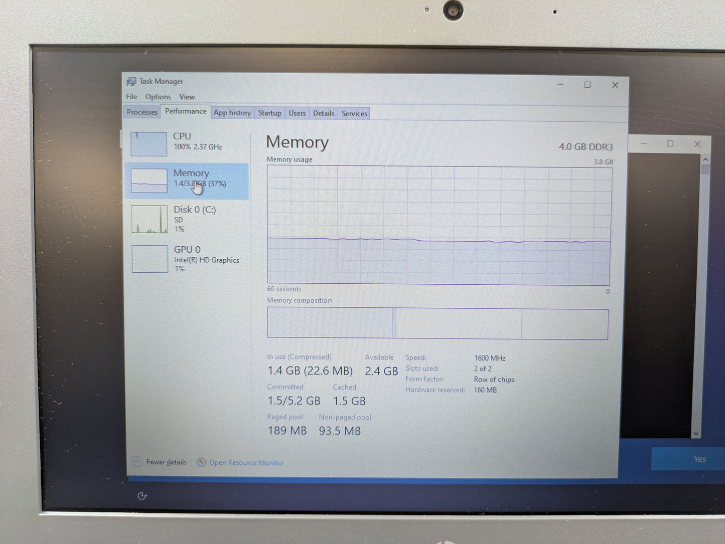 HP Stream  15-EG0067ST 11" Celeron N3350 2.3GHz 4GB RAM 64GB SSD